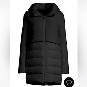 Herno curly knit puffer jacket size 38 Herno black Wool Puffer coat XS